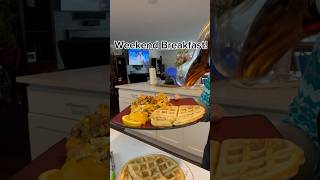 Waffles with eggs and chorizo homemade [upl. by Karina]