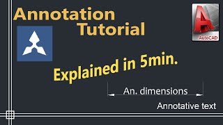 Autocad  Annotation tutorial annotative text and annotative dimensions [upl. by Klarika]