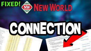 How To LOWER PING amp Fix ServerConnection in New World [upl. by Enirhtak757]