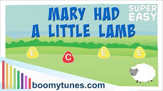 Mary Had a Little Lamb SUPER EASY – BOOMWHACKERS amp BELLS Play Along [upl. by Lledo]