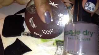 Testing French Nail Stamping Tips  Dazzle Dry Swatches [upl. by Uon]