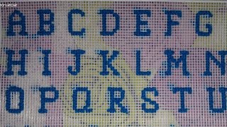 plastic canvasAlphabetCross Stitch [upl. by Kulda]