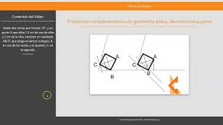 Problema complementario de geometría 19ª [upl. by Ainitsirhc606]