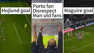 Porto fans disrespect goal celebration  Bruno red card  Harry Maguire last moment goal [upl. by Skiest]