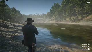 Red Dead Redemption 2 Ambience Fishing and Camping with Arthur Morgan [upl. by Eihcir]