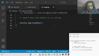 Javascript Project to Export Array of JSON Objects to CSV amp Download it as Attachment in Browser [upl. by Lavicrep279]