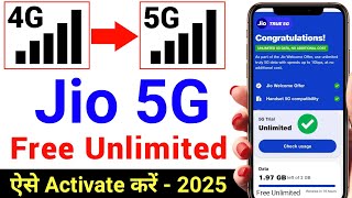 Jio 5G Kaise Activate Kare  Jio 5G Unlimited Data  Jio 5G Setting  Jio 4G Sim ko 5G Kaise Banaye [upl. by Jillian]