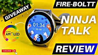 Fireboltt Ninja Talk Amoled 🔥 New 2024  Review and unboxing  like phoenix Amoled  Giveaway [upl. by Iinden520]