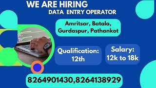 We are Hiring Data Entry Staff [upl. by Ninerb]