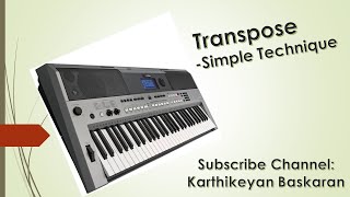 How to Transpose in yamaha PSR i455 keyboardi500Transpose featureTransposeYamahakeyboard [upl. by Esilegna]