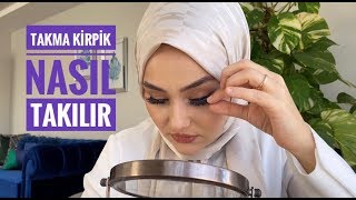 Takma kirpik nasıl takılır [upl. by Ahseyk457]