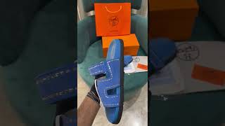 HERMES CALFSKIN MEN CHYPRE SANDALS SKYBLUE FIXED DM NOW 9990064543shortsfeed trending viralshort [upl. by Aryad]