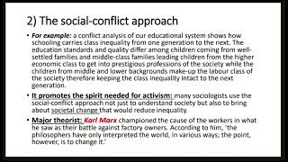 Social PerspectivesStructuralfunctional approachConflictanalysisSymbolicinteraction approach [upl. by Onahpets608]