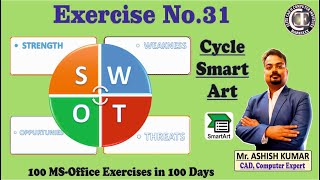 Cycle Matrix Smart Art Design  Microsoft Word I Exercise 31 smartart youtube [upl. by Almire454]