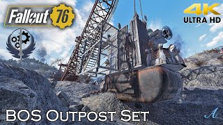 Fallout 76  Brotherhood of Steel Military Outpost CAMP w tutorial in 4K [upl. by Dirgis19]