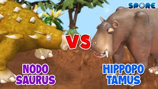 Nodosaurus vs Hippopotamus  Dino vs Animal S4E7  SPORE [upl. by Carlos911]