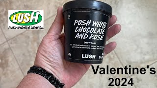 Lush Valentines2024Posh White Chocolate amp Rose body wash Demo [upl. by Coop]