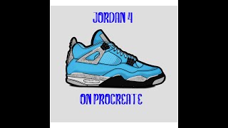 Drawing of Jordan 4 on Procreate Easy Steps [upl. by Winwaloe]