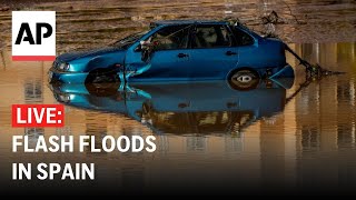 LIVE Aftermath of flash floods in Valencia Spain [upl. by Harragan229]