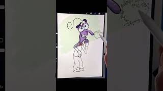 Draw Fear shorts fear insideout2 drawing viral art cartooncharacter [upl. by Nahtanha]