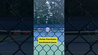 Aslan Karatsev with great control on the backhand pass in practice at the citiopen [upl. by Marti]