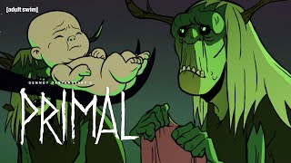 The Witches Sacrifice A Caveman  Genndy Tartakovskys Primal  adult swim [upl. by Einahc]