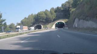 France by Autoroute  A8 Nice  J52 Peage to J54  Nice Nord [upl. by Lanti]