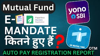 SBI MUTUAL FUND E Mandate Registration kaise dekhe  OTM AUTOPAY Report kaise nikale  Investap App [upl. by Ninos]