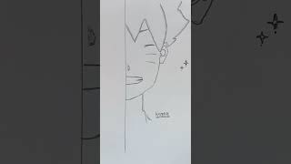 how to draw Boruto Uzumaki half face drawing  naruto drawing [upl. by Iosep514]