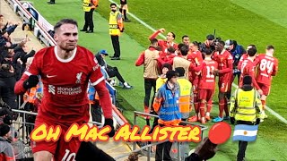 The Alexis Mac Allister song at Anfield after he scores against Real Madrid 🔴🇦🇷 [upl. by Esile975]