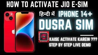 How To Activate eSIM in iPhone 14 Plus  Live Demo 2023  Step by step convert physical sim to ESim [upl. by Det320]