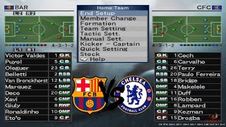 Winning Eleven 8 Liveware Evolution Barcelona vs Chelsea [upl. by Lewan]