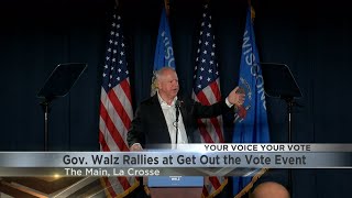 Gov Walz campaigns in La Crosse [upl. by Ardy]