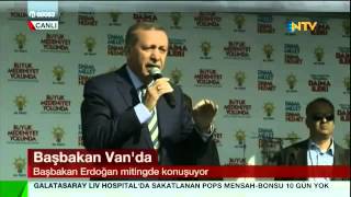 Recep Tayyip Erdoğanın Sesi Kısıldı  Van Mitingi  27032014 [upl. by Kordula932]