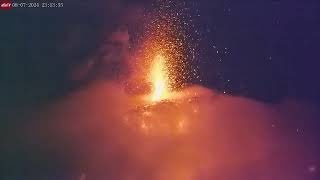 Aug 7 2024 Wow Fuego Erupts and lights up the clouds [upl. by Akinar]