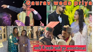 Gaurav weds priya  ￼chle hum cousin Devar ki Shaadi main  friend wedding vlog  Pahadi wedding [upl. by Htebazileharas]