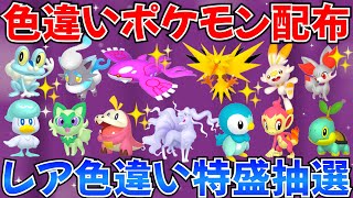 【ポケモンSV 色違いポケモン配布】色カイオーガ サンダー ヒスイゾロア ニャオハ アローラキュウコンなど抽選 100匹以上 ライブ ポケモン配布 [upl. by Llenehs]