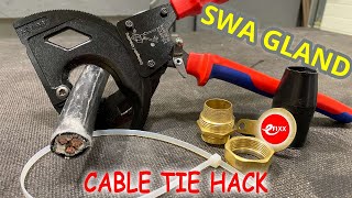 SURPRISINGLY effective cable tie hack for armoured cable [upl. by Valdemar]