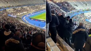 Israeli Fans Clash with French Rivals in Paris Soccer Match [upl. by Nikkie]