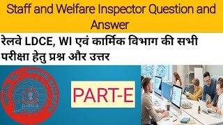 staff and Welfare Inspector question answer  important questions for LDCEWI and departmental exam [upl. by Aitercal]