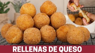 Croquetas de Papa rellenas de queso  Deliciosas Bolitas de Papa [upl. by Enerehs469]