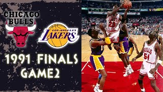 1991 FINALS BULLS vs LAKERS GAME2  NBa Full Game [upl. by Domini841]