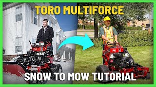 How to Switch a Toro Multiforce from Plowing to Mowing in Under 4 Minutes [upl. by Arraeis916]