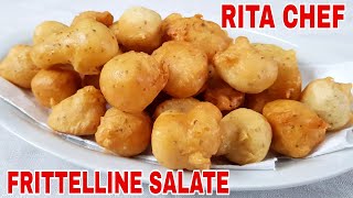 FRITTELLINE SALATE VELOCI  ZEPPOLINE⭐RITA CHEF  Golose e sfiziose [upl. by Krigsman334]