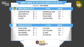 Droylsden CC 1st XI v Stayley CC 1st XI [upl. by Eyllek]