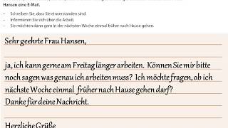 GoetheZertifikat A2 Start Deutsch 2 Beispiele Schreiben Teil 1 und 2 04 [upl. by Gillman]