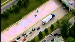 Water main break floods Lodge Fwy [upl. by Tavey]