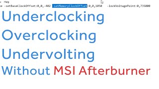 Overclocking undervolting without MSI Afterburner  NVIDIA GPUs  nvidiainspector [upl. by Letnuahs]