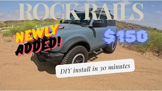 Ford Bronco super easy Rock Slider Install  only 15000 [upl. by Aihsekal]