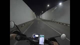 Night ride on triumph scrambler 400x [upl. by Shirlene650]